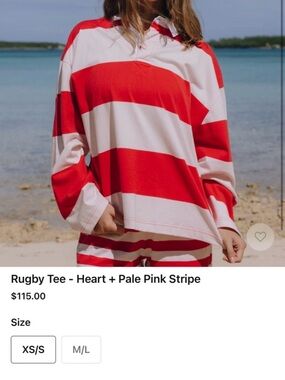 Daily Drills Rugby Tee - heart/Pale Pink